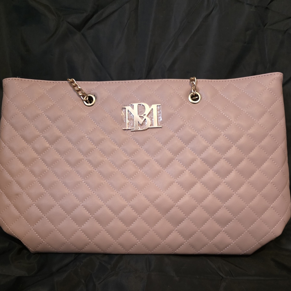 Badgley Mischka Quilted Pink Shoulder Bag